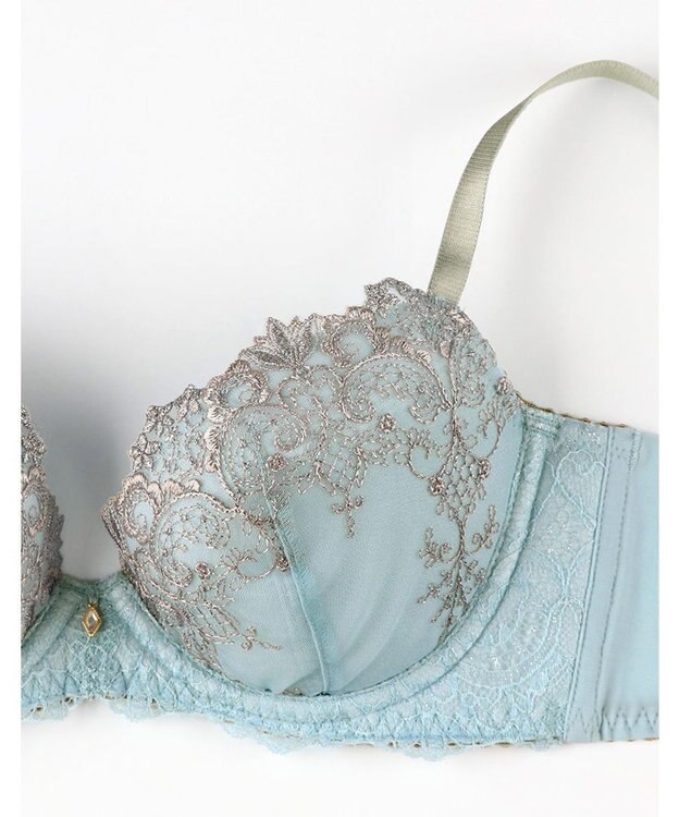 AMPHI ブラジャー パーソナル設計 脇高 背中スムージング A～Gカップまで対応 大きいサイズ 【stylist 4U スタイリストフォーユー】 ブラ BOG313 アンフィ／ワコール ターコイズ