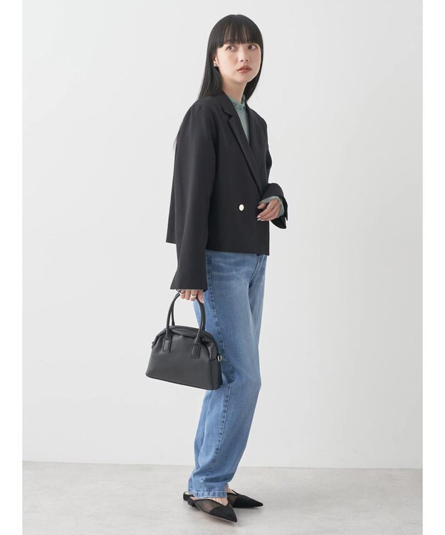 earth music&ecology ショートテーラードジャケット Black