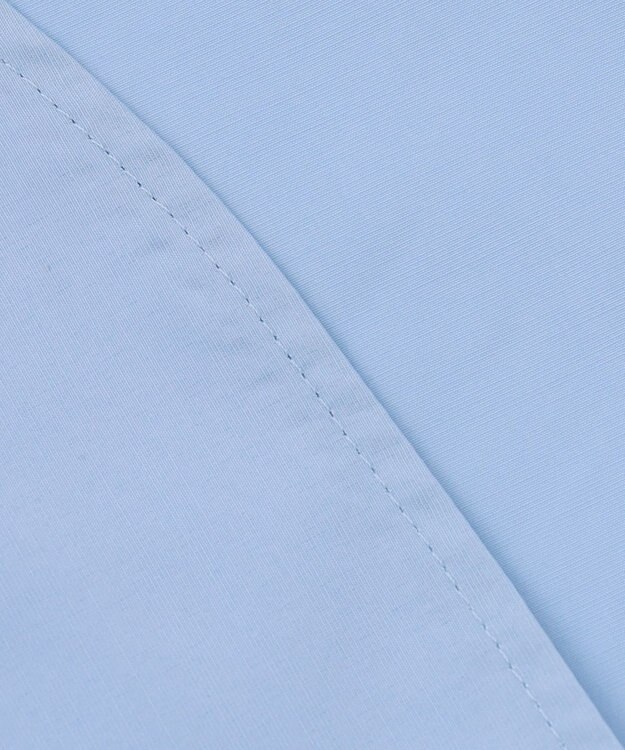 ICB L 【洗える】 トリアセコットンタイプライター シャツブラウス サックスブルー系