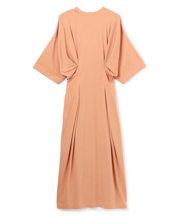 BEIGE， 【洗える】S.BABILA / スリットネックウエストタックワンピース Sunset