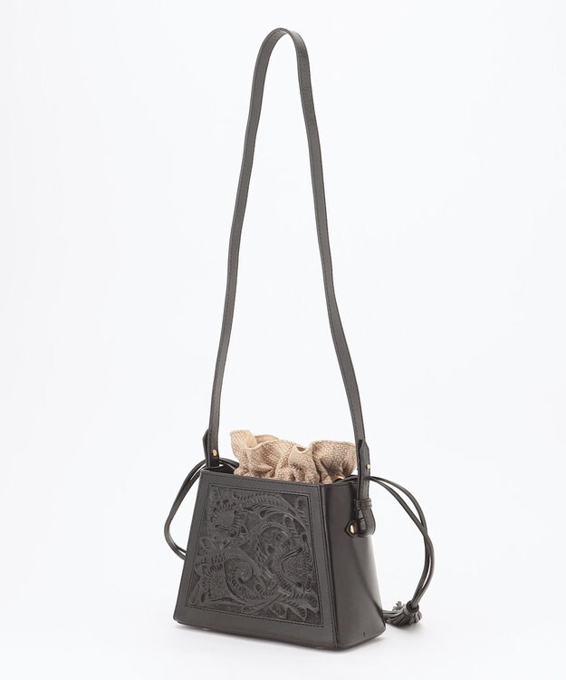 GRACE CONTINENTAL Cutwork box Bag ブラック