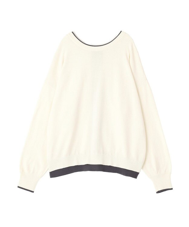 Green Parks アンチピリング前後２Ｗａｙニットカーディガン Ivory