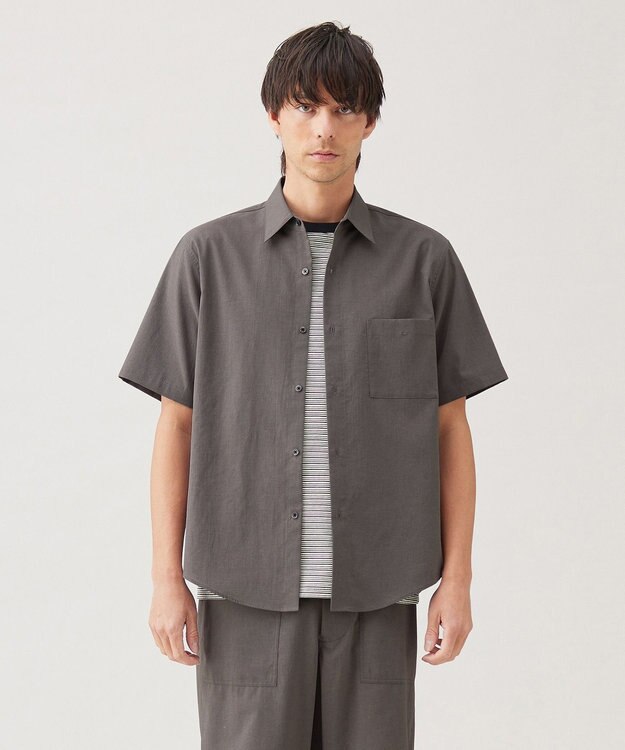 UNFILO MENS TENNEN TOUCH ポケットシャツ【ギフトにもおすすめ】 チャコール