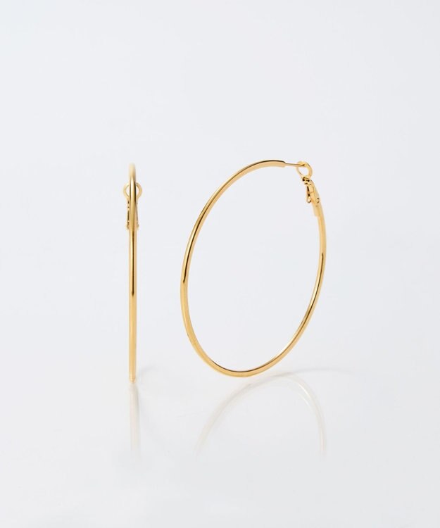 Phoebe 【金属アレルギー対応】ライトフープビッグピアス　ゴールド/ステンレス/大振り ゴールド