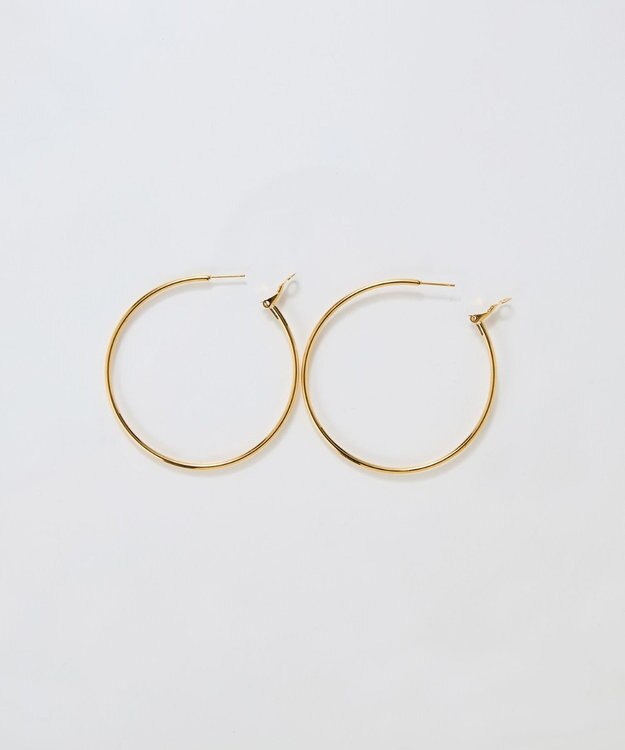 Phoebe 【金属アレルギー対応】ライトフープビッグピアス　ゴールド/ステンレス/大振り ゴールド