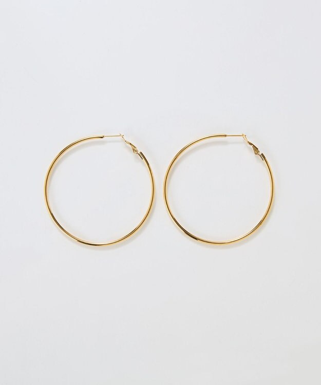 Phoebe 【金属アレルギー対応】ライトフープビッグピアス　ゴールド/ステンレス/大振り ゴールド