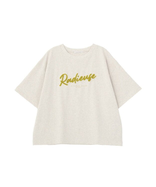 Green Parks さがら刺繍Ｔシャツ Oatmeal