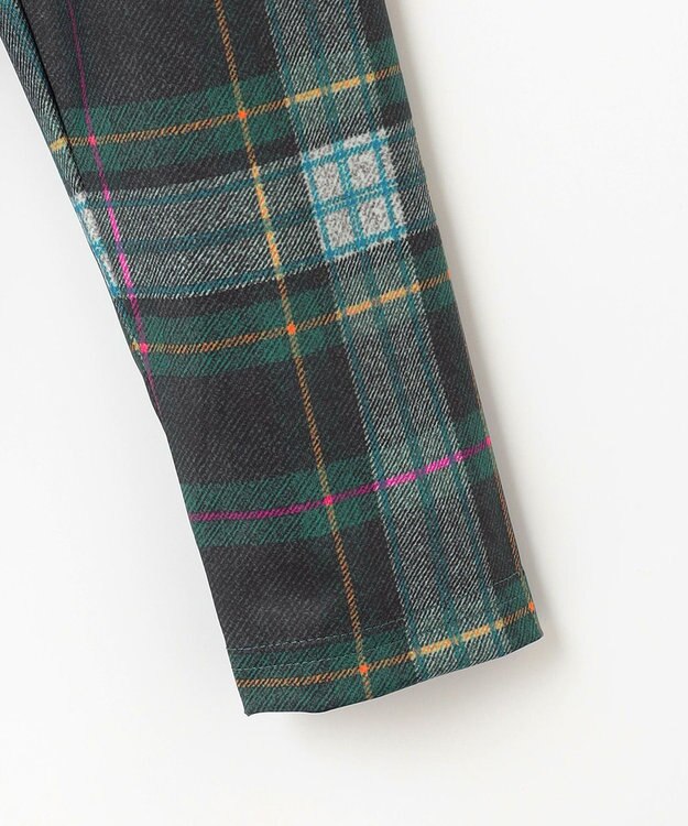 23区GOLF 【WOMEN】チェック長袖ポロシャツ ダークグリーン系3