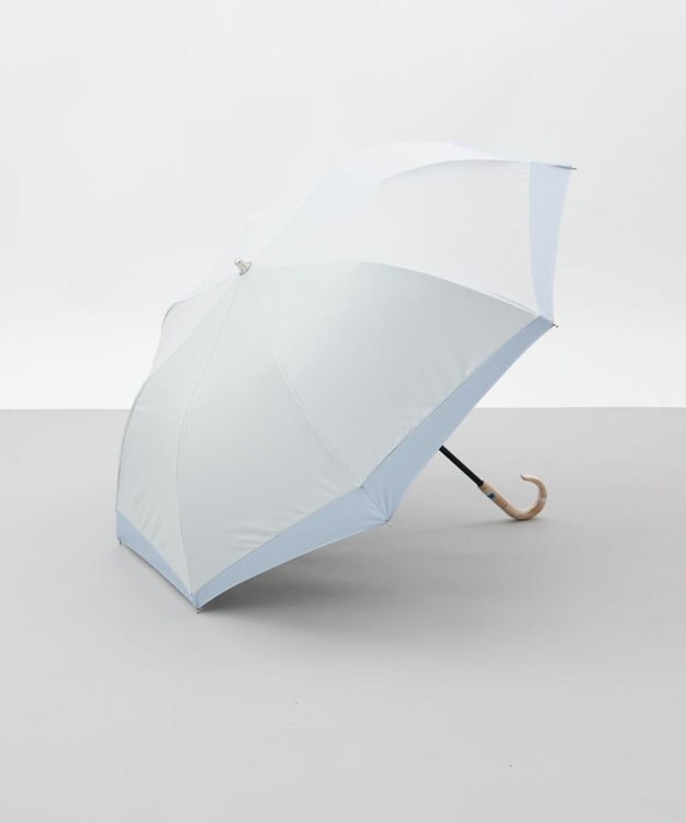 AURORA 【 BLAO（ブラオ）】サマーシールド 変形切継ぎ晴雨兼用傘(折りたたみ傘) シルバーグレー