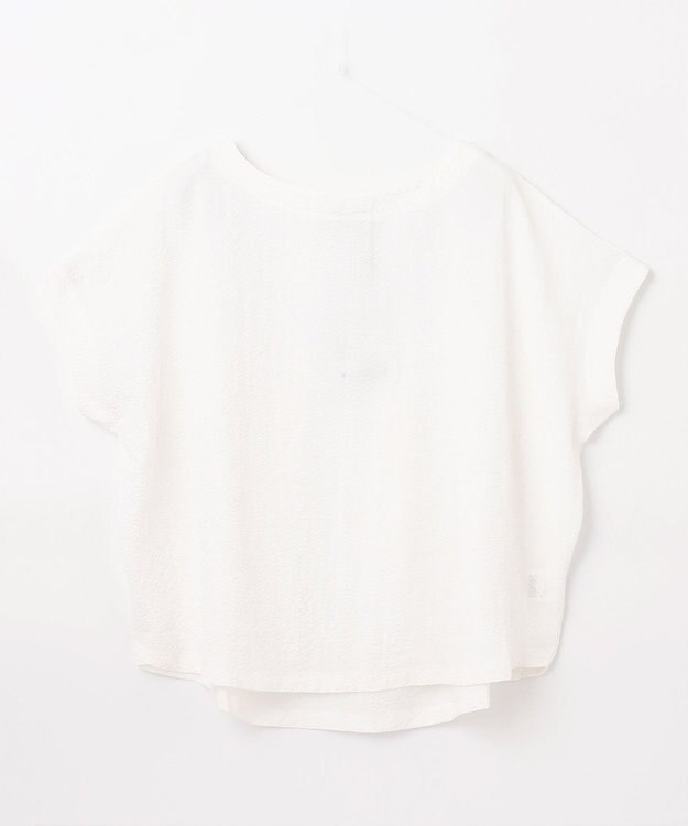 ANY L ミニサッカードルマンスリーブカットソー オフ