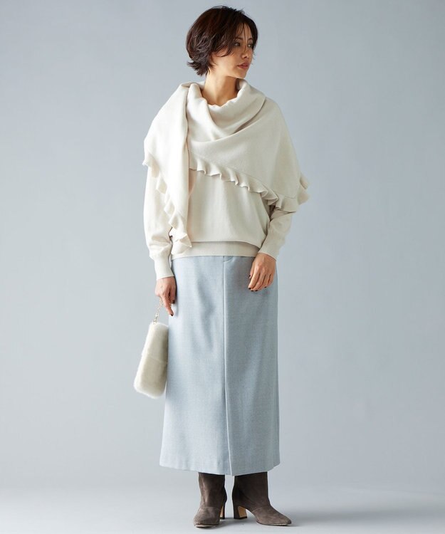 自由区 【カタログ掲載・洗える】ピュアカシミヤ ストール シャンパンベージュ