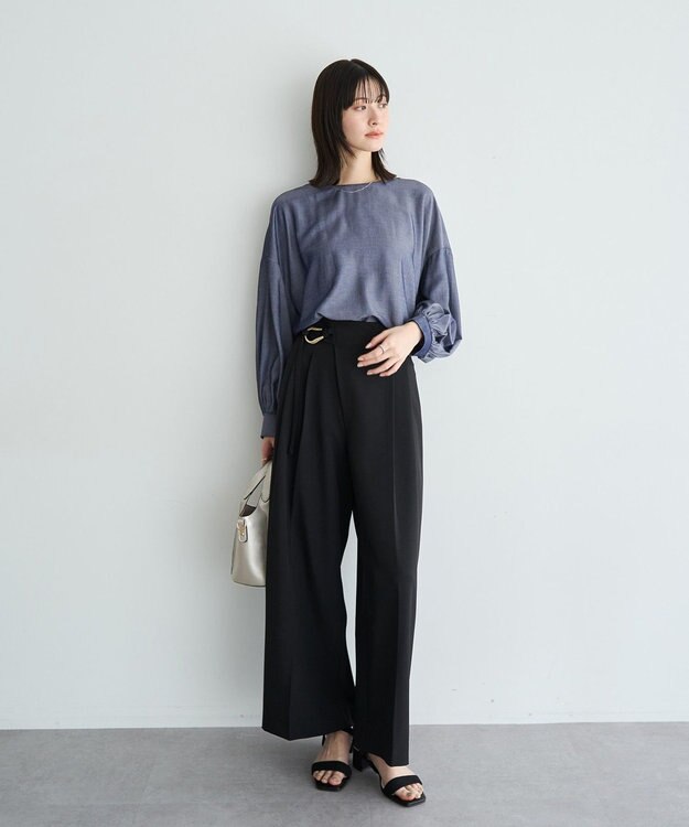 YECCA VECCA メタルベルトワイドパンツ Black