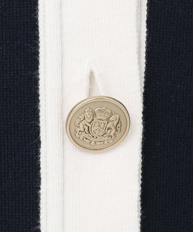 23区 【洗える】コンパクトコットンポリエステル カーディガン ネイビー系