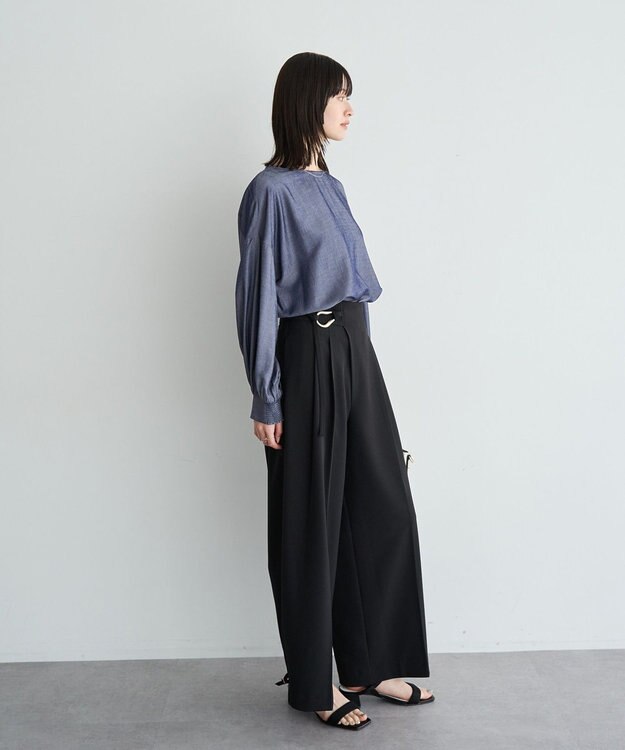 YECCA VECCA メタルベルトワイドパンツ Black