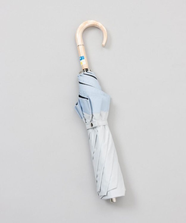 AURORA 【 BLAO（ブラオ）】サマーシールド 変形切継ぎ晴雨兼用傘(折りたたみ傘) シルバーグレー