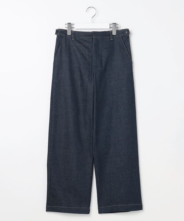 J.PRESS LADIES L 【WEB限定カラーあり】ハイパワーデニムツイル ワイドパンツ インディゴ系