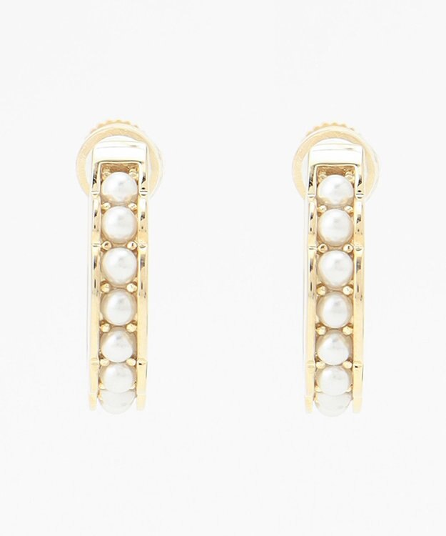 OPEN CLOVER HOOP PEARL EARRINGS イヤリング / TOCCA