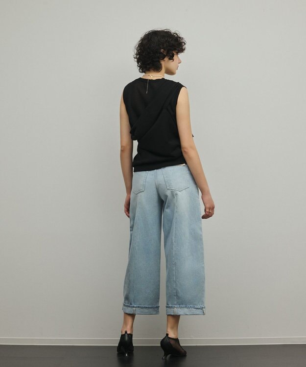 GRACE CONTINENTAL レイヤードニットトップ ブラック