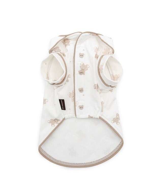 PET PARADISE ペットパラダイス くまさん パジャマ 小型犬 ホワイト×ブラウン