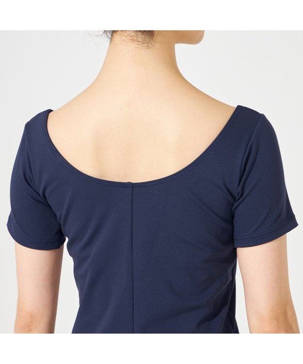 Chacott ハーフスリーブトップ ネイビー