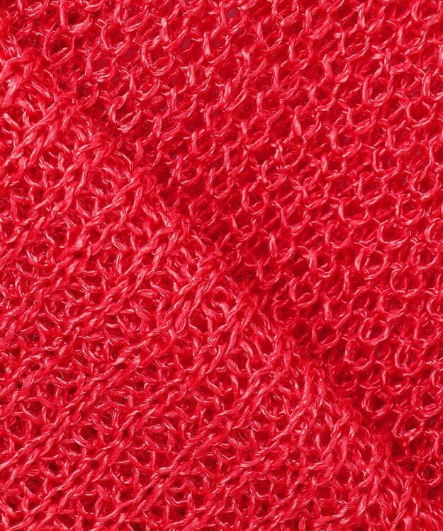 BEIGE， 【洗える】OPTICAL / ペーパーヤーンフーディージップニット Poppy Red