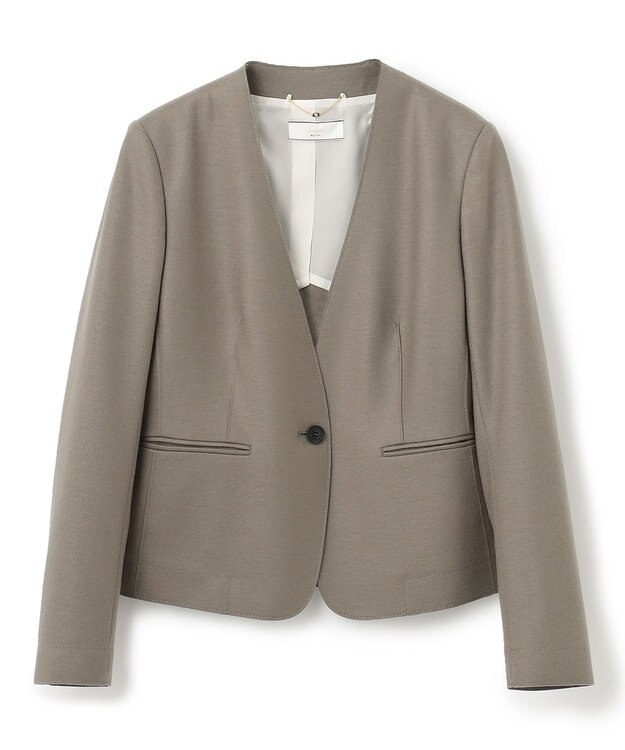 BEIGE， CORBY / ノーカラージャケット C Gray