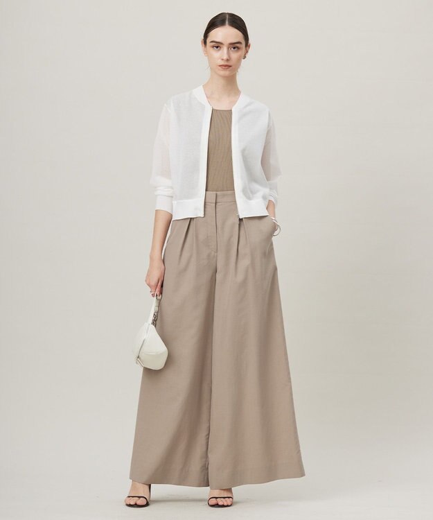 ICB 【洗える】ドライシアージップアップブルゾン オフホワイト系