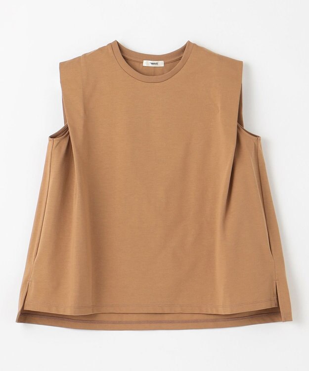 NAVE 【ReNAVE・洗える/接触冷感/UVケア】ファンクションＴ ノースリーブ キャメル系