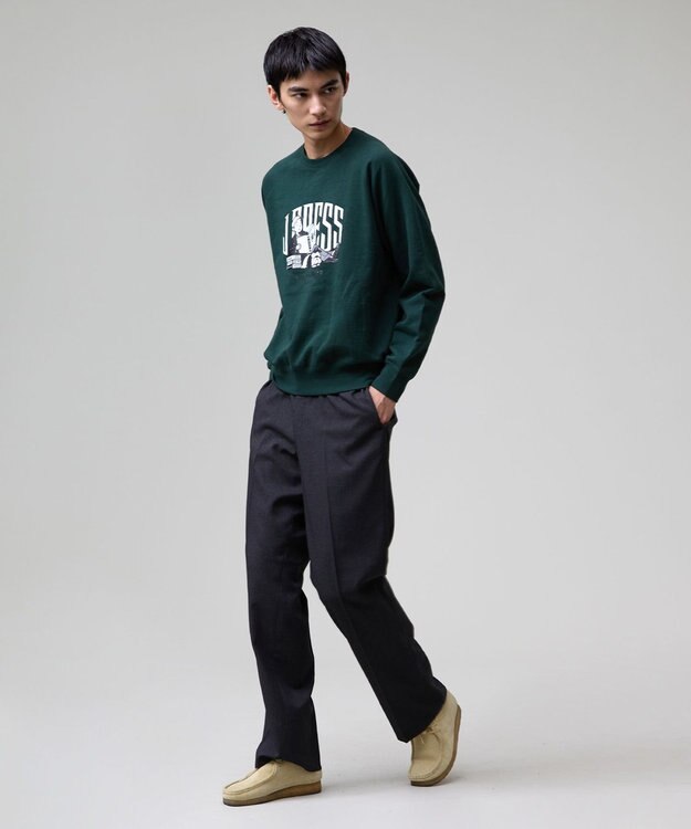 J.PRESS MEN 【AaronChang】【UNISEX】プリントスウェット シャツ グリーン系