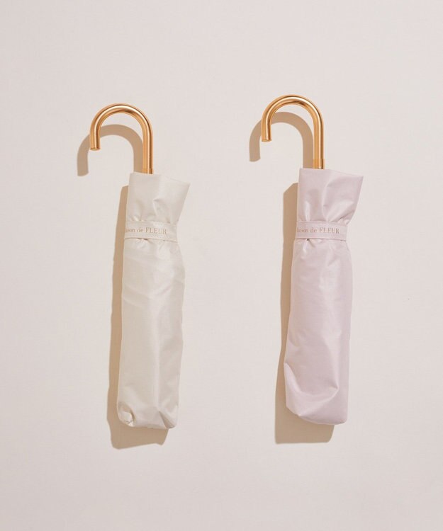 Maison de FLEUR 遮光&UV CUT 折りたたみ傘 Off White