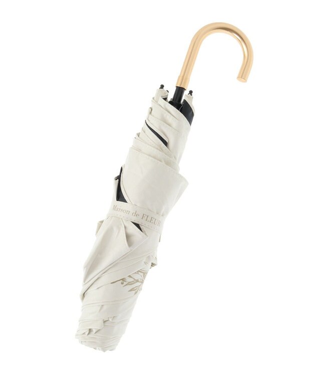 Maison de FLEUR 遮光&UV CUT 折りたたみ傘 Off White