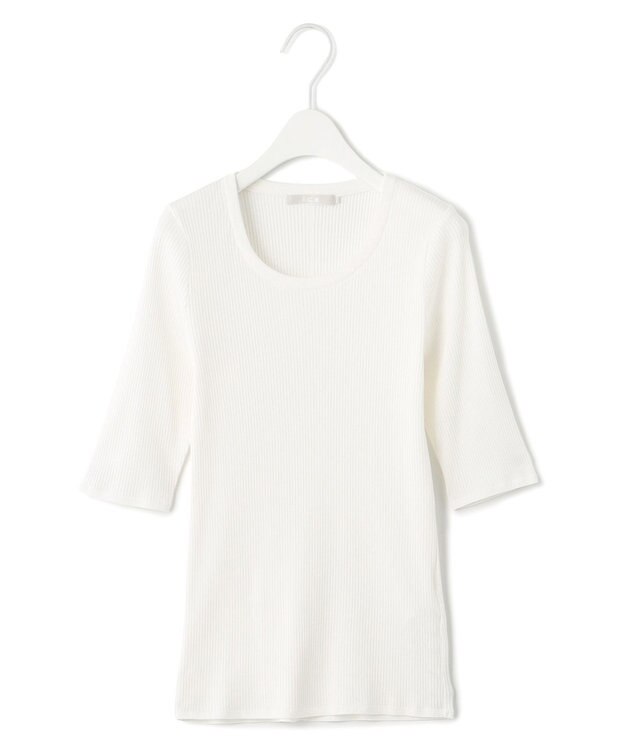 ICB 【洗える】4×2リブ プルオーバー オフホワイト系