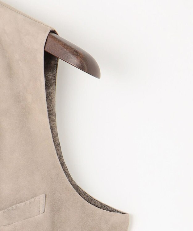 JOSEPH ABBOUD 【ゴートスウェード/軽量/ソフト/ストレッチ】ゴートスウェード ベスト ライトグレー系