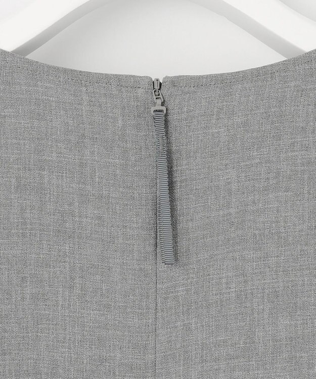 J.PRESS LADIES 【セットアップ対応】MELANGE ライトツイル クルーネック ブラウス ライトグレー系