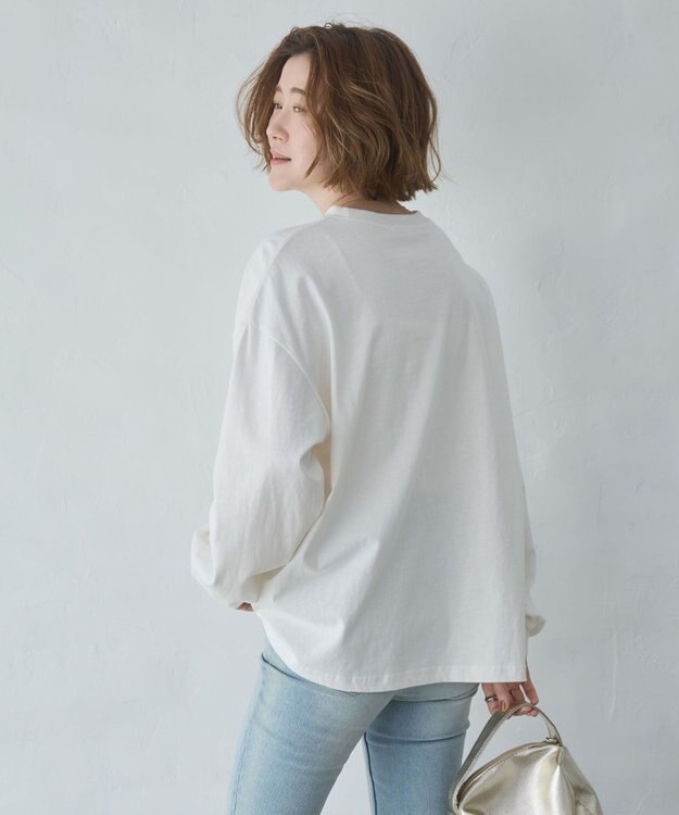 WEGO 【大好評により再入荷！】USPOLOだぼそでカラーロンT ホワイト