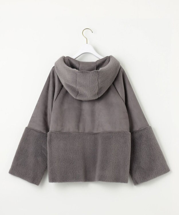 ANY SIS 【大人百花・美人百花掲載】Luxuryフェイクムートン コート スレート