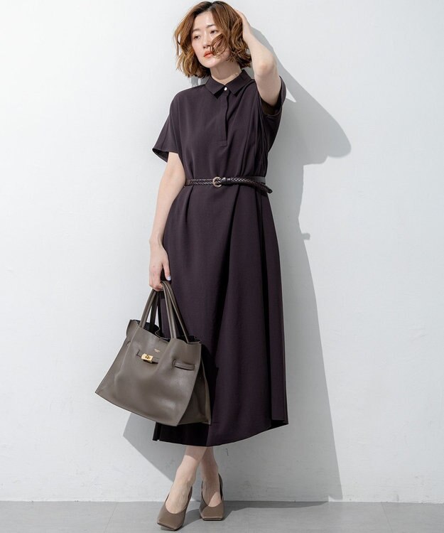 23区 メッシュ ナローベルト ダークブラウン系