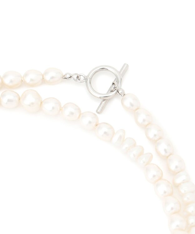 23区 【APPLAUDIR】ランダムバロックパール ロングネックレス シルバー系