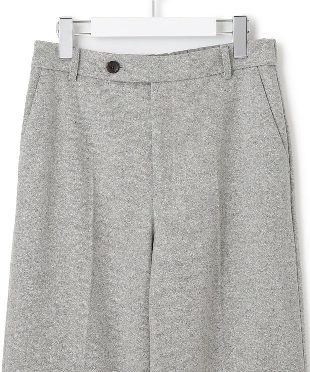 23区 L シルクネップツイード ワイドパンツ ライトグレー系