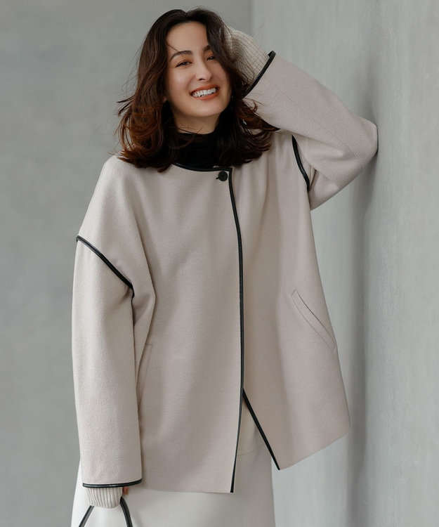 23区★ コンプレストパイル ショートアウター★32 コンプレストパイル ショートアウター / 23区 L | ファッション