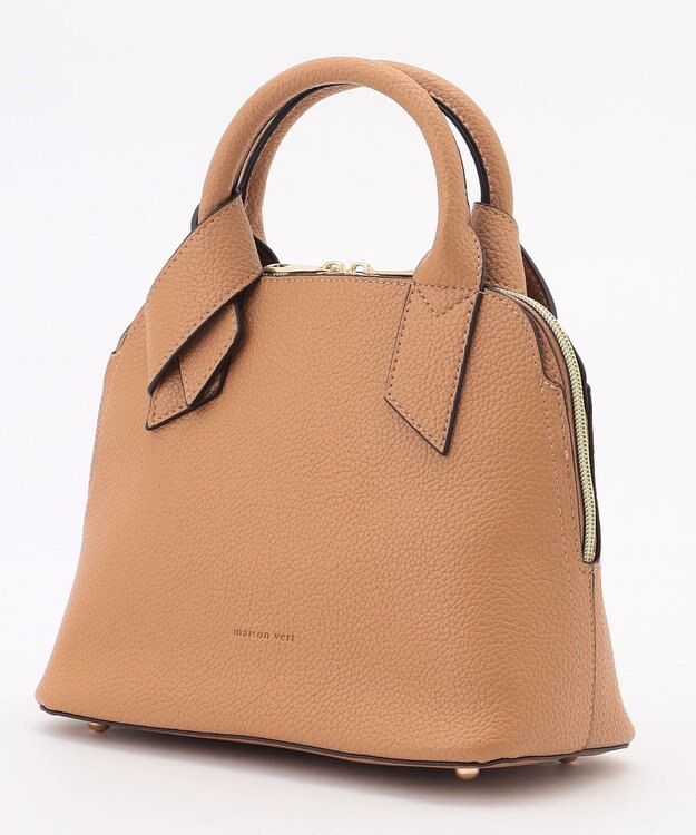 LA BAGAGERIE 【maison vert】 【超軽量/多収納】リボンハンドル2WAYバッグ キャメル
