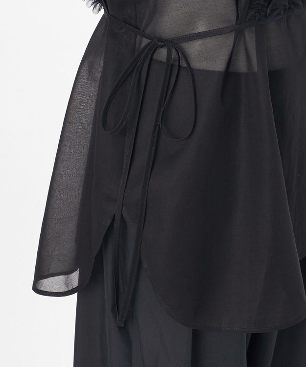 23区 【GOLD LABEL】コットンオーガンジー ジレコンビ ブラウス ブラック系