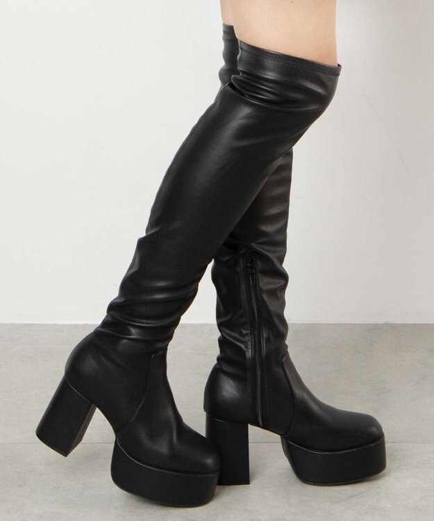 WEGO ニーハイブーツ ブラック