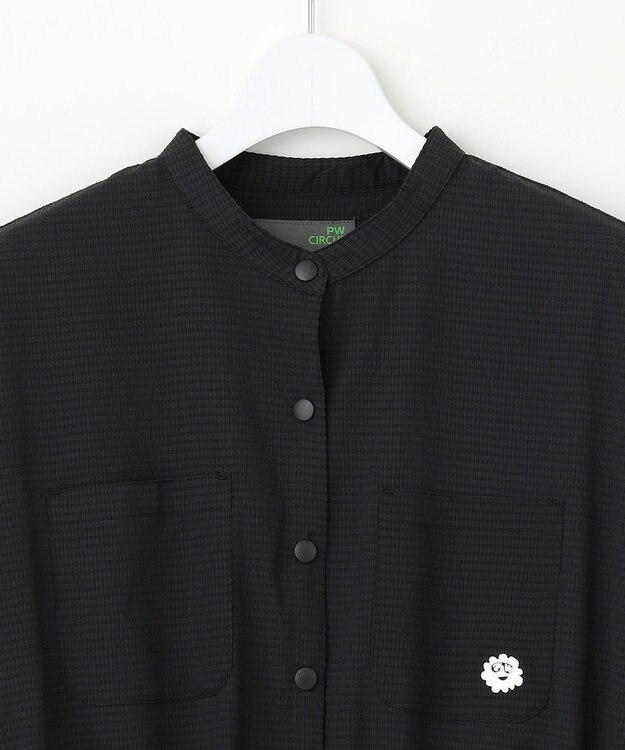 PW CIRCULUS 【高通気 / 軽撥水 / 軽量のDotAir 使用】【WOMEN】バンドカラーワンピ ゴルフウェア レディース ブラック系