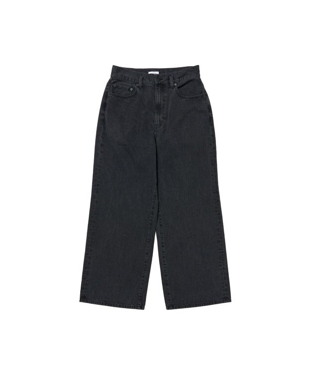woadblue ＜坪田あさみさんコラボ＞DADA  ダダ  /  BLACK ワイドデニムパンツ BLACK