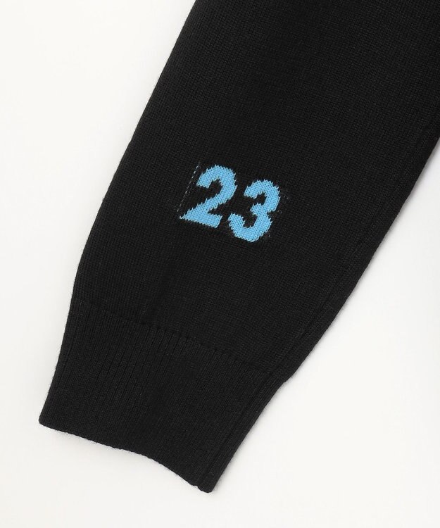 23区GOLF 【WOMEN】ロゴチェックジャガード　クルーネック ニット グレー系