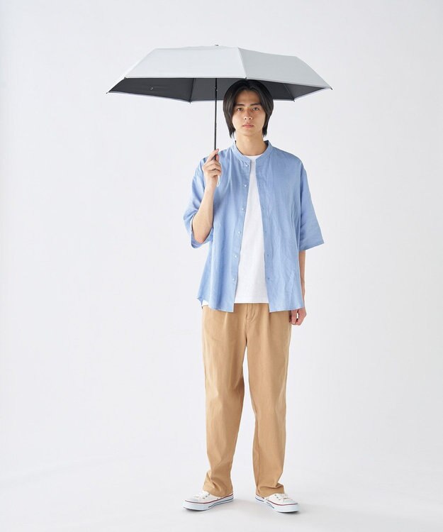 MOONBAT 【世界初の放射冷却素材】REIKYAKUパラソル ラディクール 折りたたみ傘 54㎝ 晴雨兼用 日傘 遮光100％ UV100％ 遮熱 ライトグレー