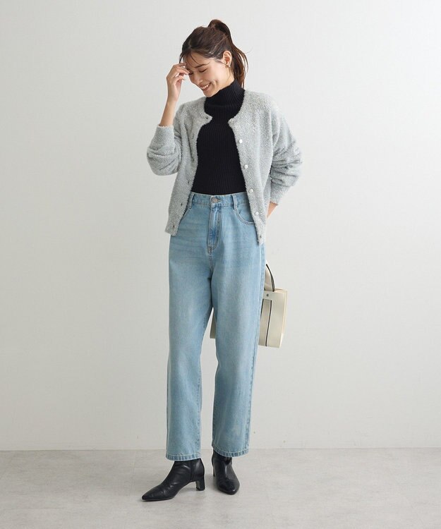 Green Parks ・Ｐｅｔｉｔ　Ｆｌｅｕｒ　ボトルネックリブニット Black