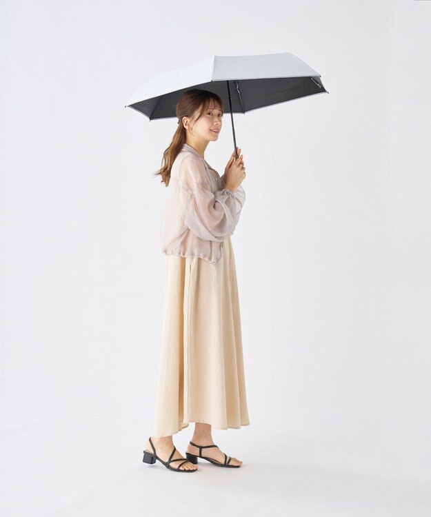 MOONBAT 【世界初の放射冷却素材】REIKYAKUパラソル ラディクール 折りたたみ傘 54㎝ 晴雨兼用 日傘 遮光100％ UV100％ 遮熱 ライトグレー