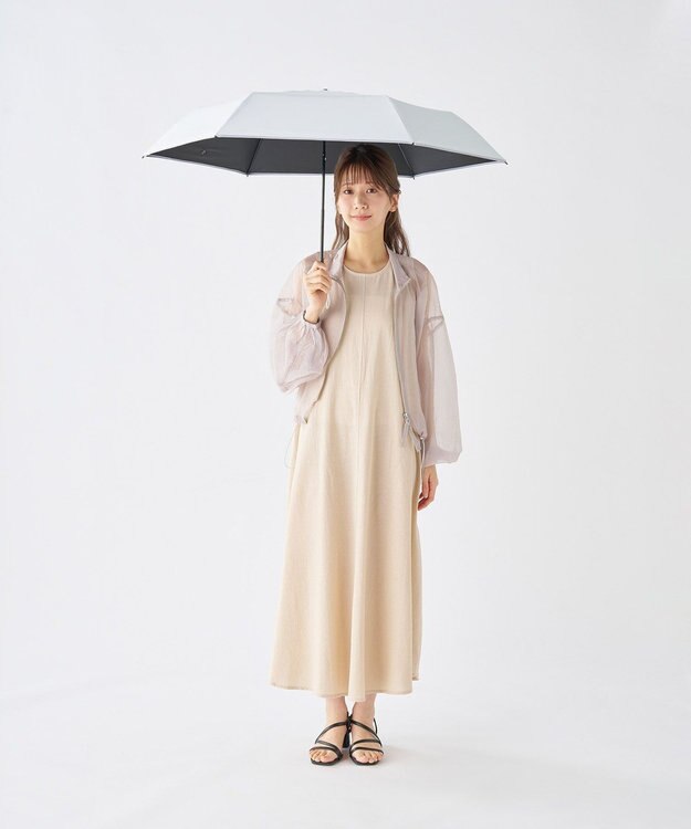 MOONBAT 【世界初の放射冷却素材】REIKYAKUパラソル ラディクール 折りたたみ傘 54㎝ 晴雨兼用 日傘 遮光100％ UV100％ 遮熱 ライトグレー